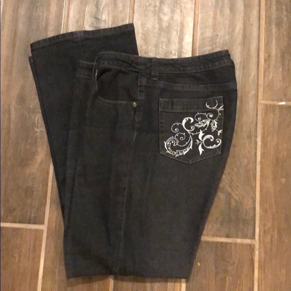 Chico’s embellished pocket jeans 16